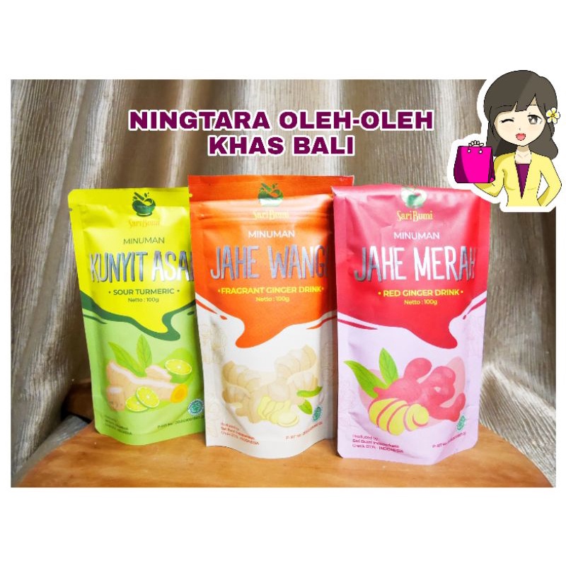 

MINUMAN HERBAL SARI BUMI INSTANT RASA KUNYIT ASAM, JAHE WANGI, JAHE MERAH