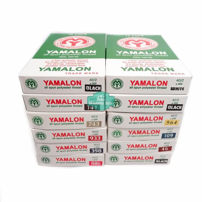 Monggo] Benang Jahit Yamalon Warna Warni 1 Lusin 500 Yards 450 Meter