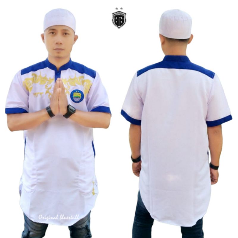 Koko persib / Gamis persib / Kurta persib / Koko pakistan persib / Koko pakistan / Koko muslim / Gamis muslim persib bordir terlaris / kurta original blueskill