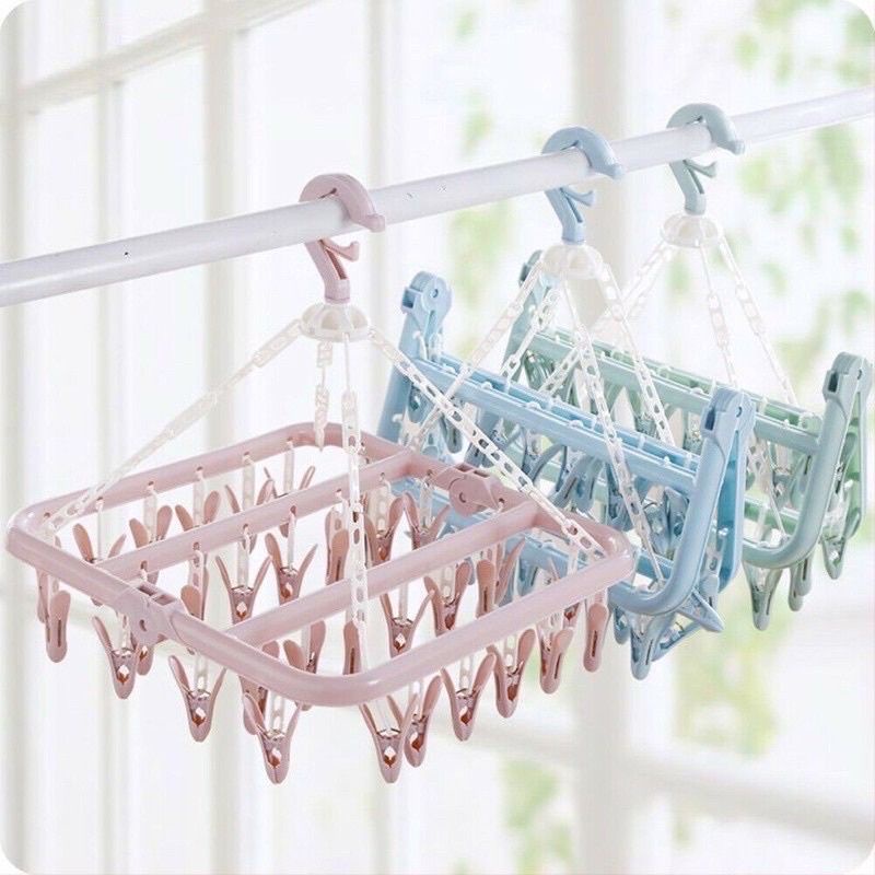 Online Murah Shop  Hanger Jepit / Hanger Gantung / Hanger Jemuran Kaos Kaki CD Underwear