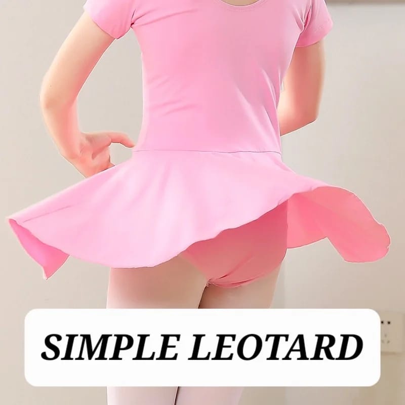 SIMPLE LEOTARD BAJU BALET GYM GYMNASTIC SENAM ANAK REMAJA BALLERINA IMPOR ADEM NYAMAN