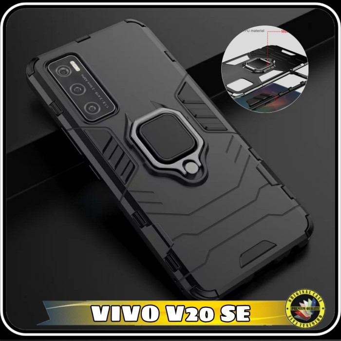 Case Vivo V20 SE Hard Case Armor Magnetik Iring Robot amor