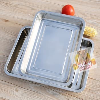 50x35 Baking tray Stainless nampan makanan tempat saji makanan