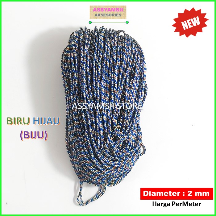 Tali Prusik Kecil Paracord Motif Terbaru Murah Gelang Strap Masker Kalung Tenda Aksesoris Tas Dompet-BIJU