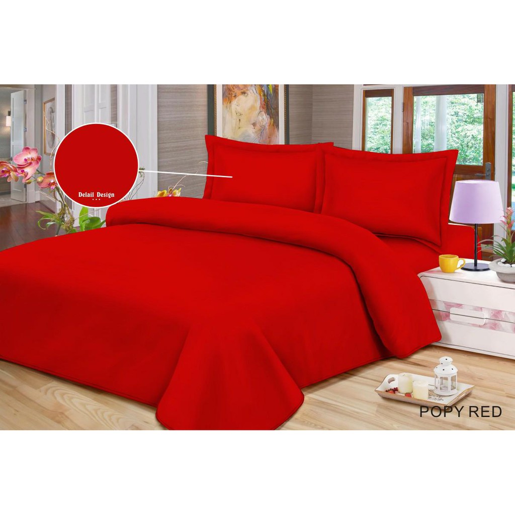 Bed Cover Selimut Polos Bahan Katun Tanpa Seprai Uk King Size Single Shopee Indonesia
