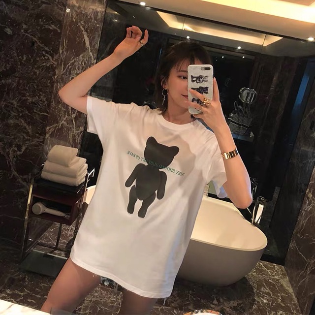 Oversize Tee Tshirt Model Longgar Untuk Wanita Motif Bear