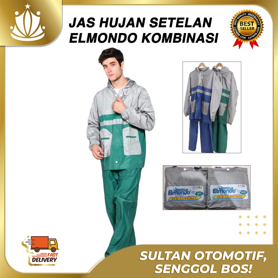 JAS HUJAN Setelan Jaket Celana Kombinasi ELMONDO NEW KOMBINASI 0Bagus MURAH