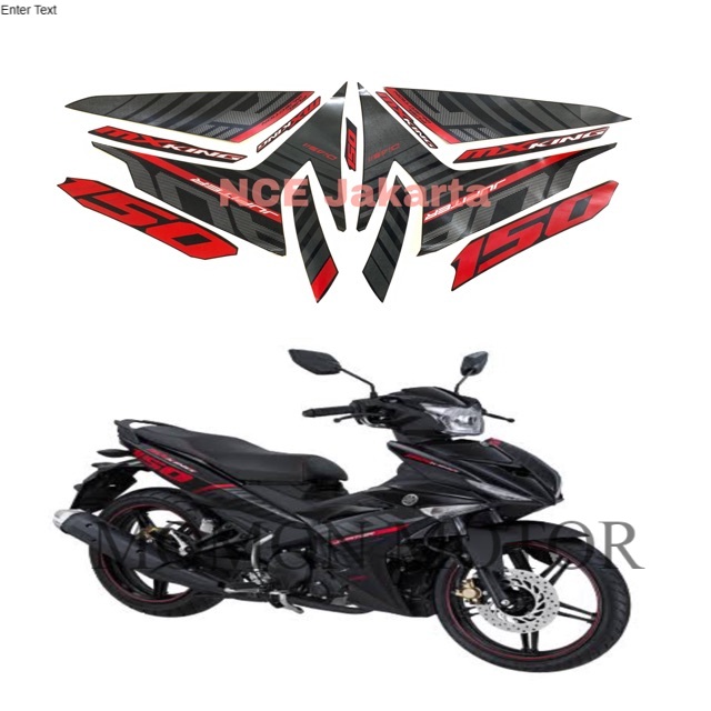 STIKER STRIPING STICKER YAMAHA MX KING 2015 HITAM