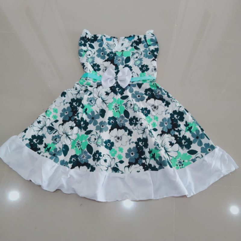 Dress anak 4 5 tahun gaun anak cewek perempuan baju pesta mewah lucu motif bunga ( dress karenai )