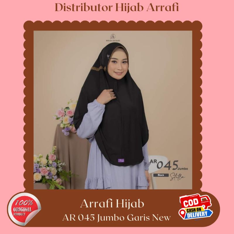 Arrafi Jilbav Hijab Kerudung Bergo Ar 045 Jumbo Garis Arrafi Terbaru Terlaris 2022 Bisa Cod Distribu