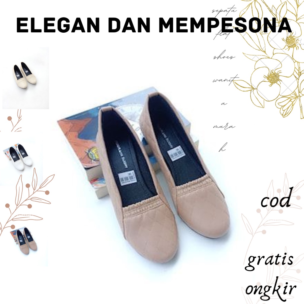 Sepatu Flat Shoes Model Gratica - S027 Flatshoes Wanita Ballerina Flatshoes Flat Shoes Kekinian Heel