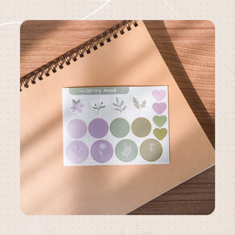 

Seasons Sticker Sheet✨ | Winter/Spring/Summer/Autumn Deco Sticker | circle round sticker bulat