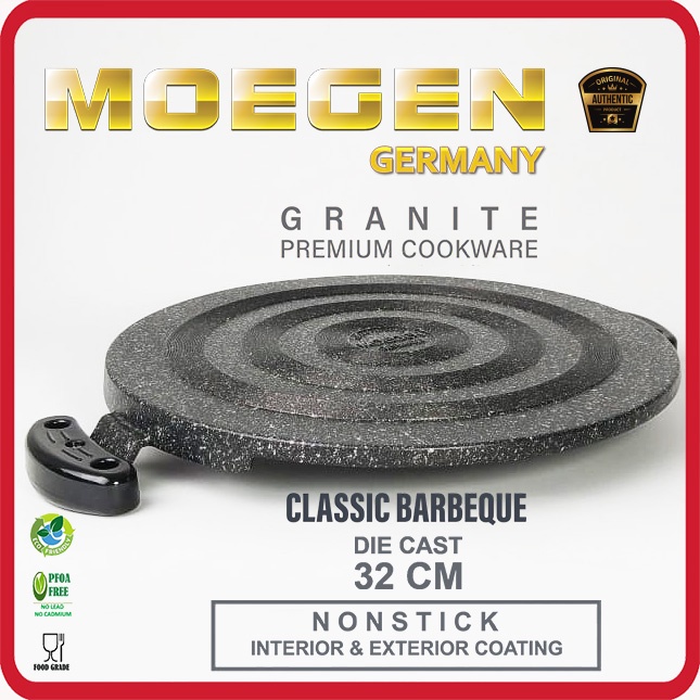 ORIGINAL MOEGEN Germany classic barbeque roaster grill pan 32cm granite series