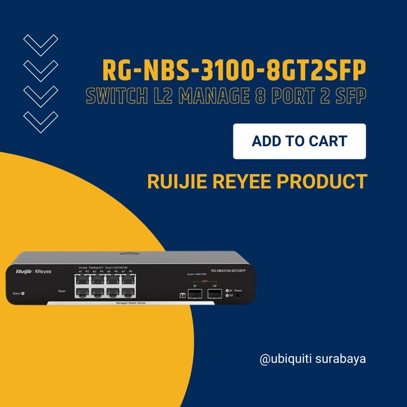 RUIJIE REYEE RG-NBS3100-8GT2SFP L2 gigabit cloud managed switch 8port