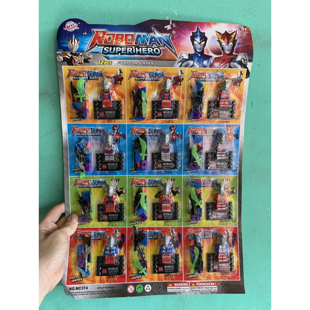mainan anak ultraman ultraman fusion hero bentuk lego papanan premium