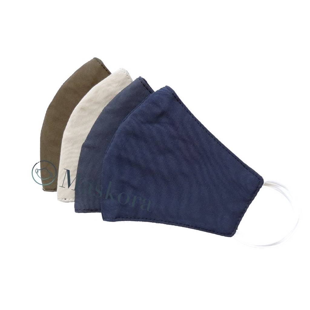 MASKORA | Masker Kain Non Medis Duckbill ANAK 3 PLY (Lapis) Water Repellent Tahan Air Earloop Polos