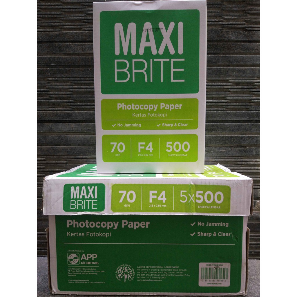 

Kertas HVS F4 Maxi Brite 70 gr 70gsm 70gram