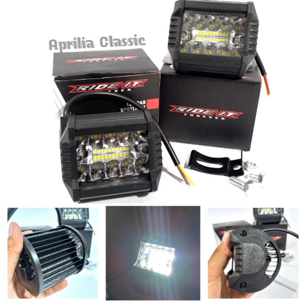 LAMPU TEMBAK LED 20 MATA KOTAK LAMPU SOROT 20 LED RIDE IT