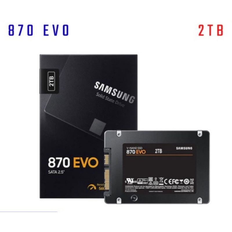 Samsung SSD 870 Evo 2TB / 2.5" Sata / 870 evo ssd / 5 thn garansi