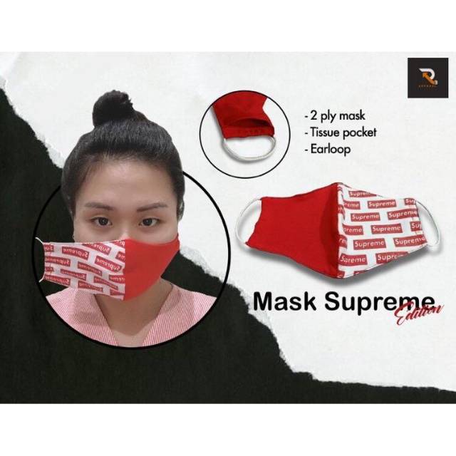 Masker earloop Supreme edition/masker lubang tissue
