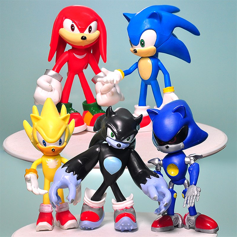 Mainan Action Figure Sonic the Hedgehog Sonic Knuckles Ekor Panjang 15cm Untuk Hadiah