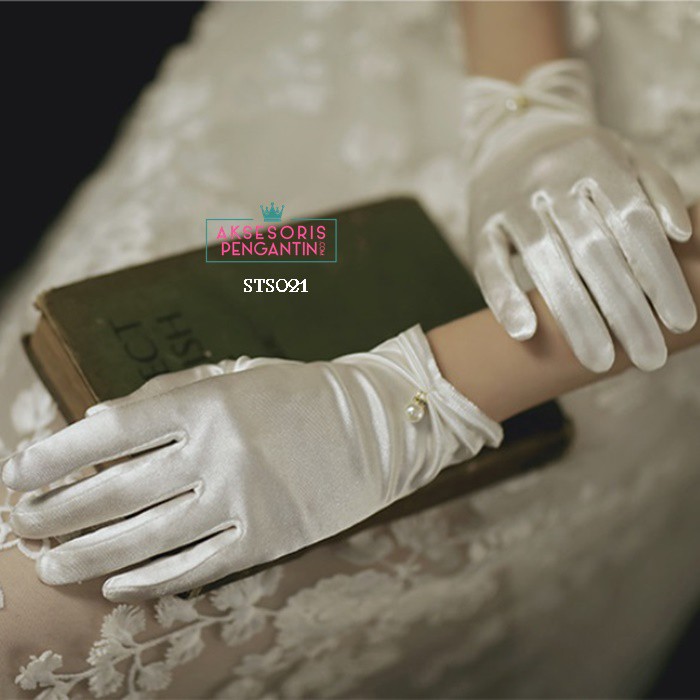 [NEW PRODUCT] SARUNG TANGAN PENDEK WEDDING GLOVE ASESORIS PESTA WEDDING STS021