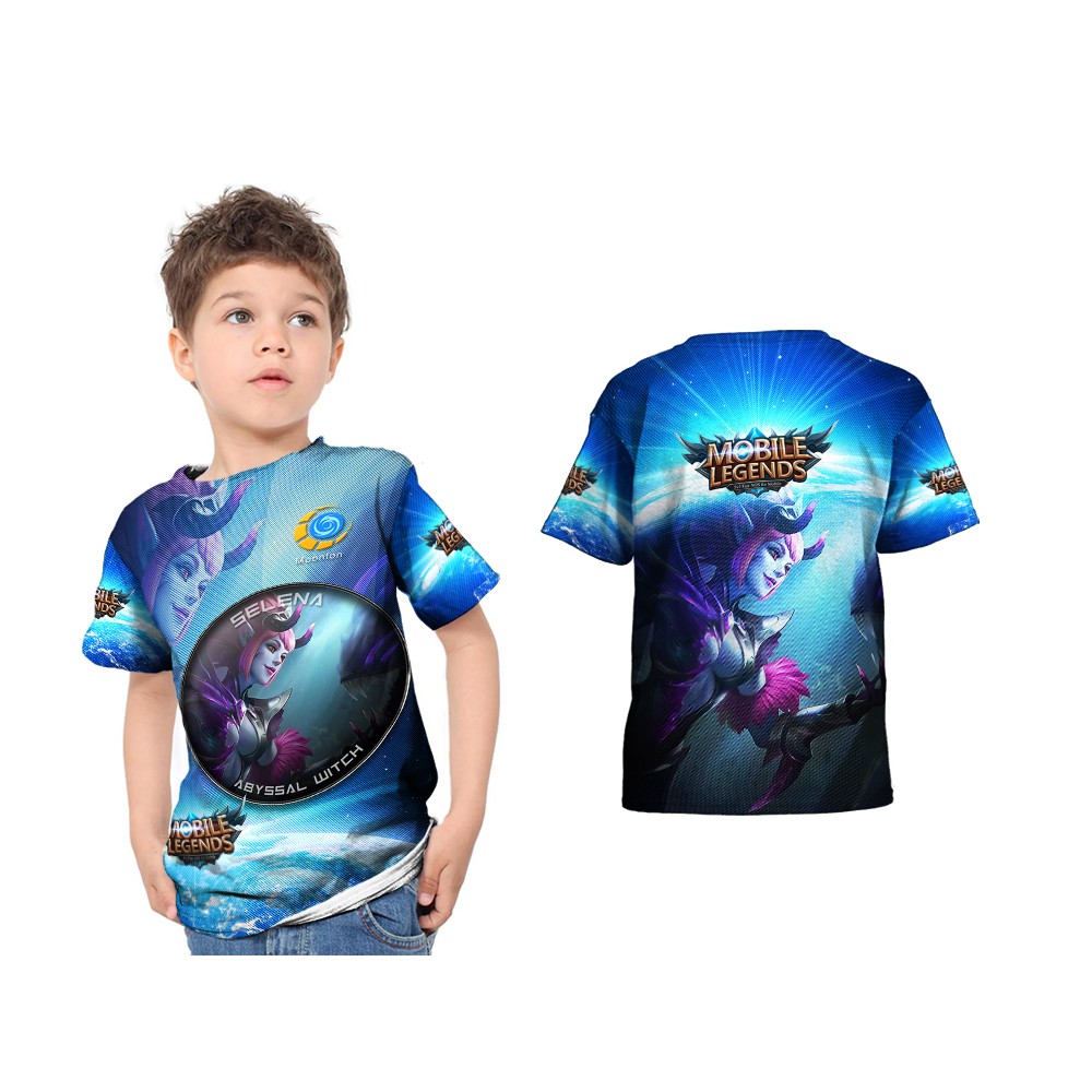 Dstore Kaos Anak Mobile Legends SELENA - ABYSSAL WITCH 3D FullPrint