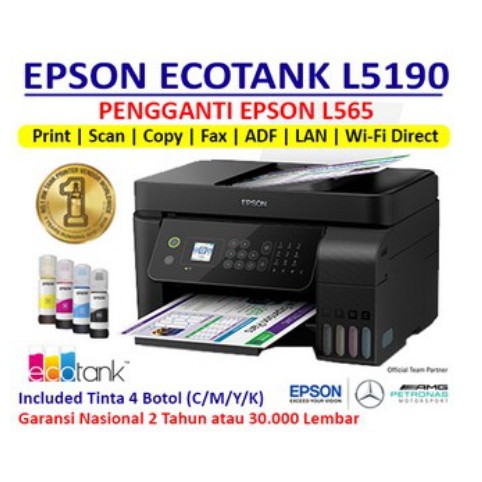 PRINTER EPSON L5190 L-5190 PENGGANTI L565 GARANSI RESMI  Print Scan Copy Fax Wifi