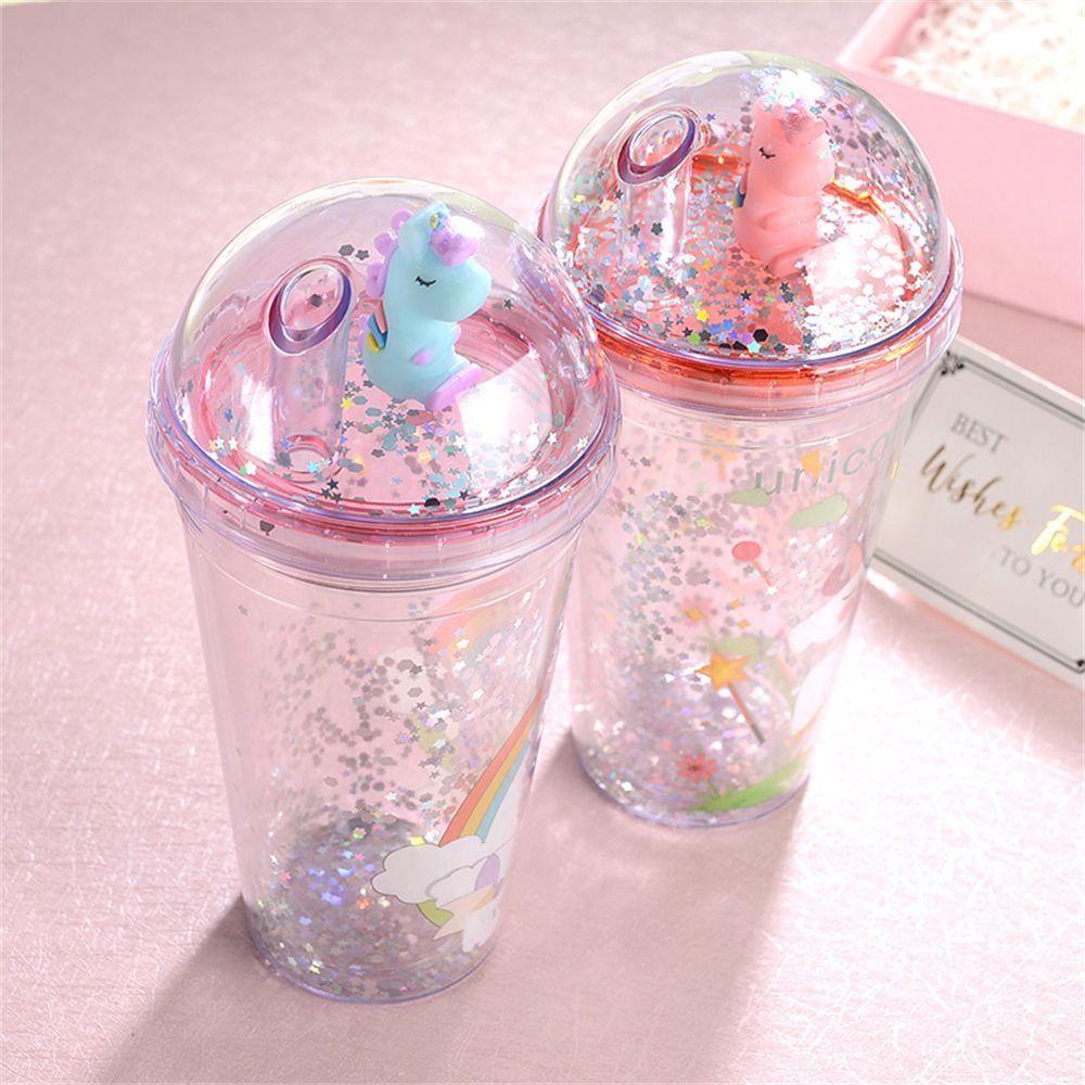 Suyo Botol Minum 450ml Portable Reusable Motif Unicorn Untuk Hadiah