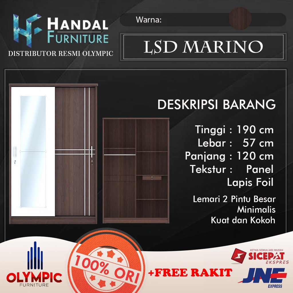 LSD (LEMARI PAKAIAN LEMARI BAJU PANEL) - OLYMPIC OLYMPLAST