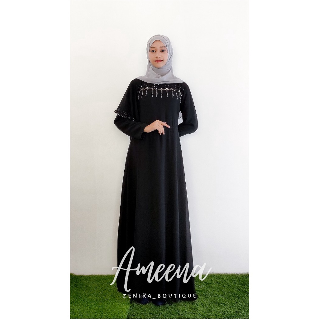 AMEENA GAUN ceruty babydoll / baju pesta / prewedding / wisuda / lamaran /  gamis remaja kondangan / couple / tersedia ukuran kecil hingga jumbo