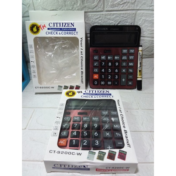 

kalkulator 14digit sistem tenaga surya dan baterai AA
