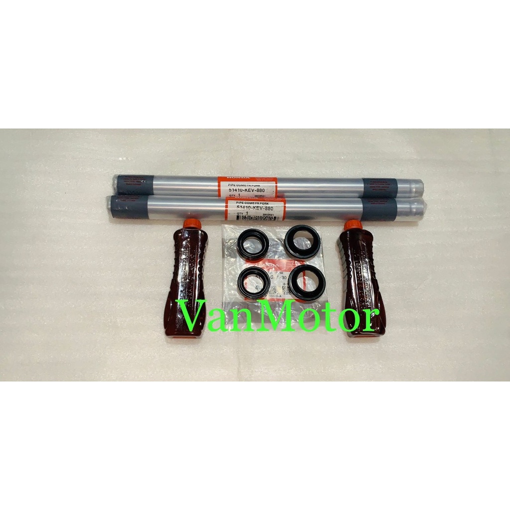 PAKET AS SHOCK SOK DEPAN SUPRA X SUPRA FIT 100 REVO FIT NEW HONDA KEV SET SEAL OIL  1set 2pc as shock  2pc seal shock  2pc seal abu  2pc oil shock