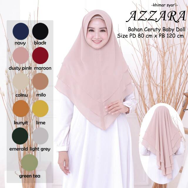 TERBARU HIJAB KHIMAR 3LAYER PREMIUM - BAHAN CERUTY BABYDOLL BEST SELLER (TERMURAH)