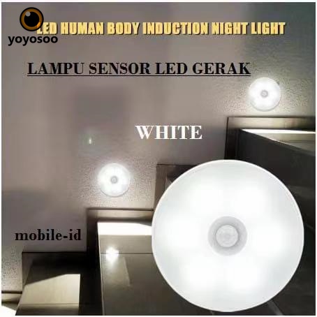 LAMPU TIDUR SENSOR GERAK LED / LAMPU LEMARI/ LAMPU EMERGENCY YOYOSOO