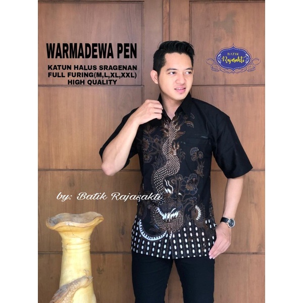 Warmadewa Kemeja Batik Pria Lengan Pendek Full Furing by Rajasakti