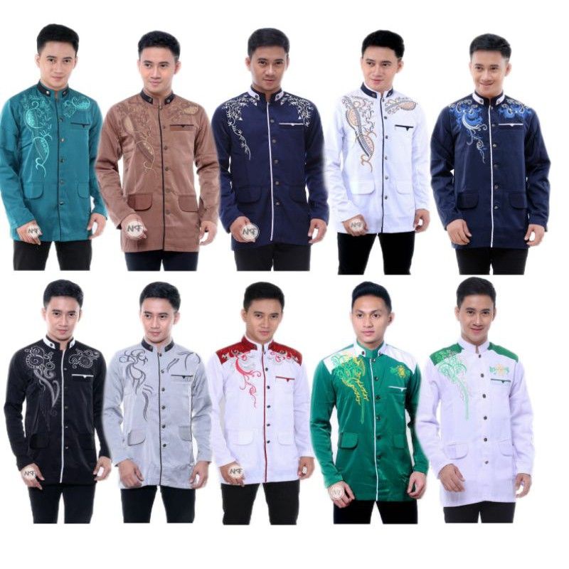 Baju Koko Pria Jasko Bordir Jasko Pria Dewasa Jas Koko Jasko modern Jasko Polos Jas Koko