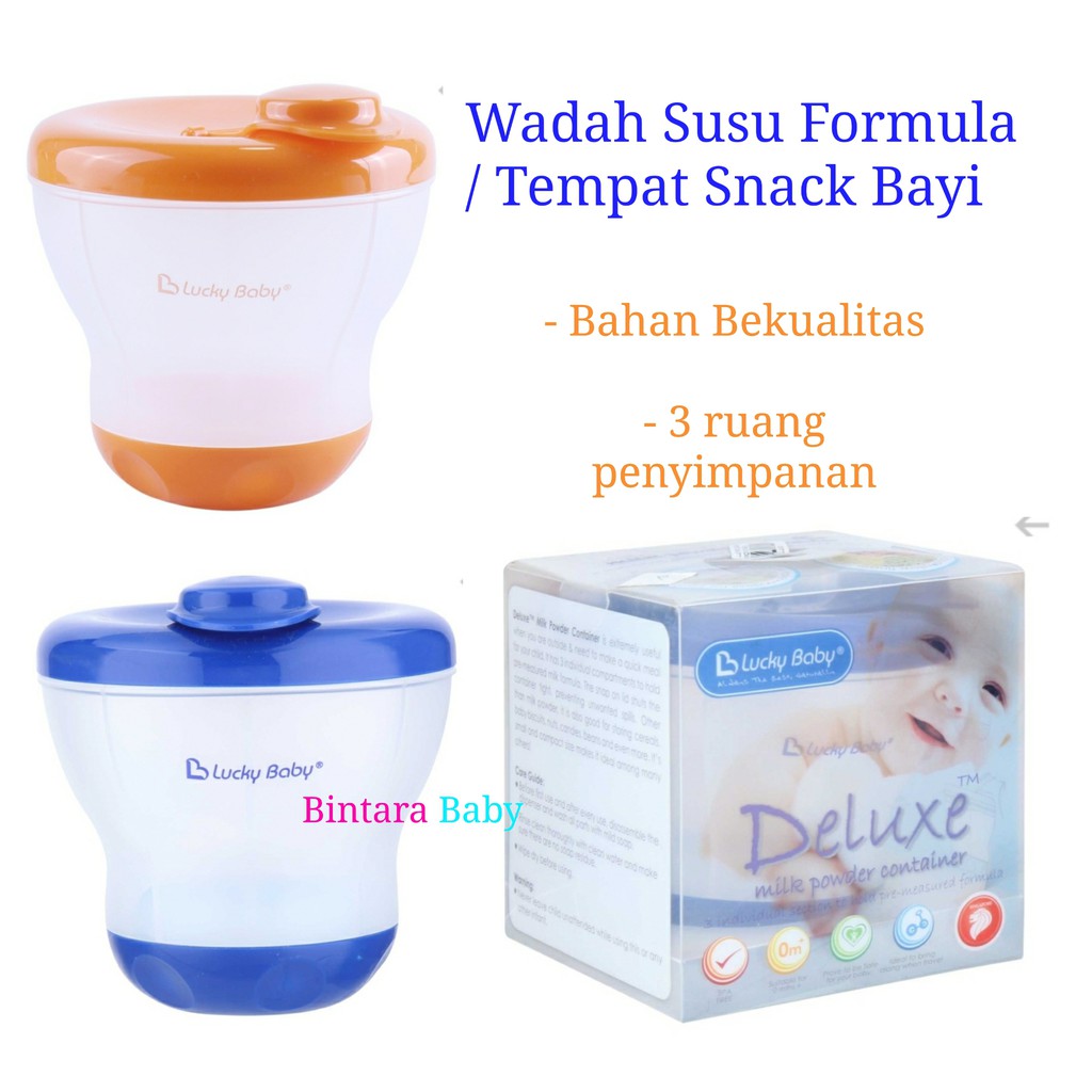 Lucky Baby Deluxe Milk Powder Container Tempat Wadsh Susu Bubuk Formula