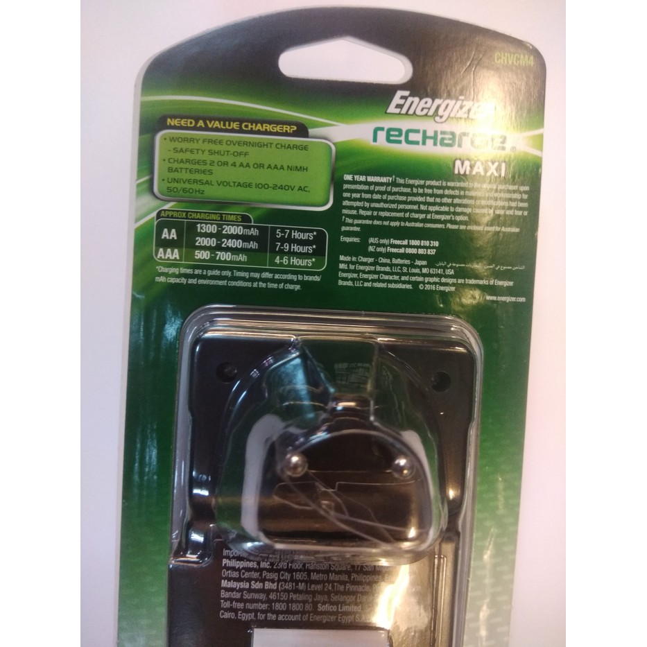 Charger - Energizer - Recharge Max (4Slots, Bonus 4 Batteries)
