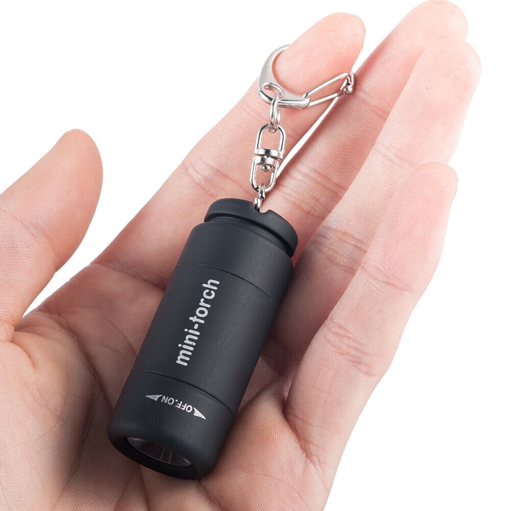 Mini LED Light USB Rechargeable Flashlight Portable Pocket Keychain Waterproof Torch Lamp