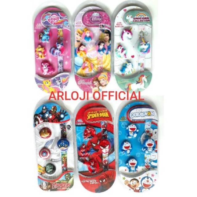 Jam tangan anak 4 in 1 cover bisa ganti