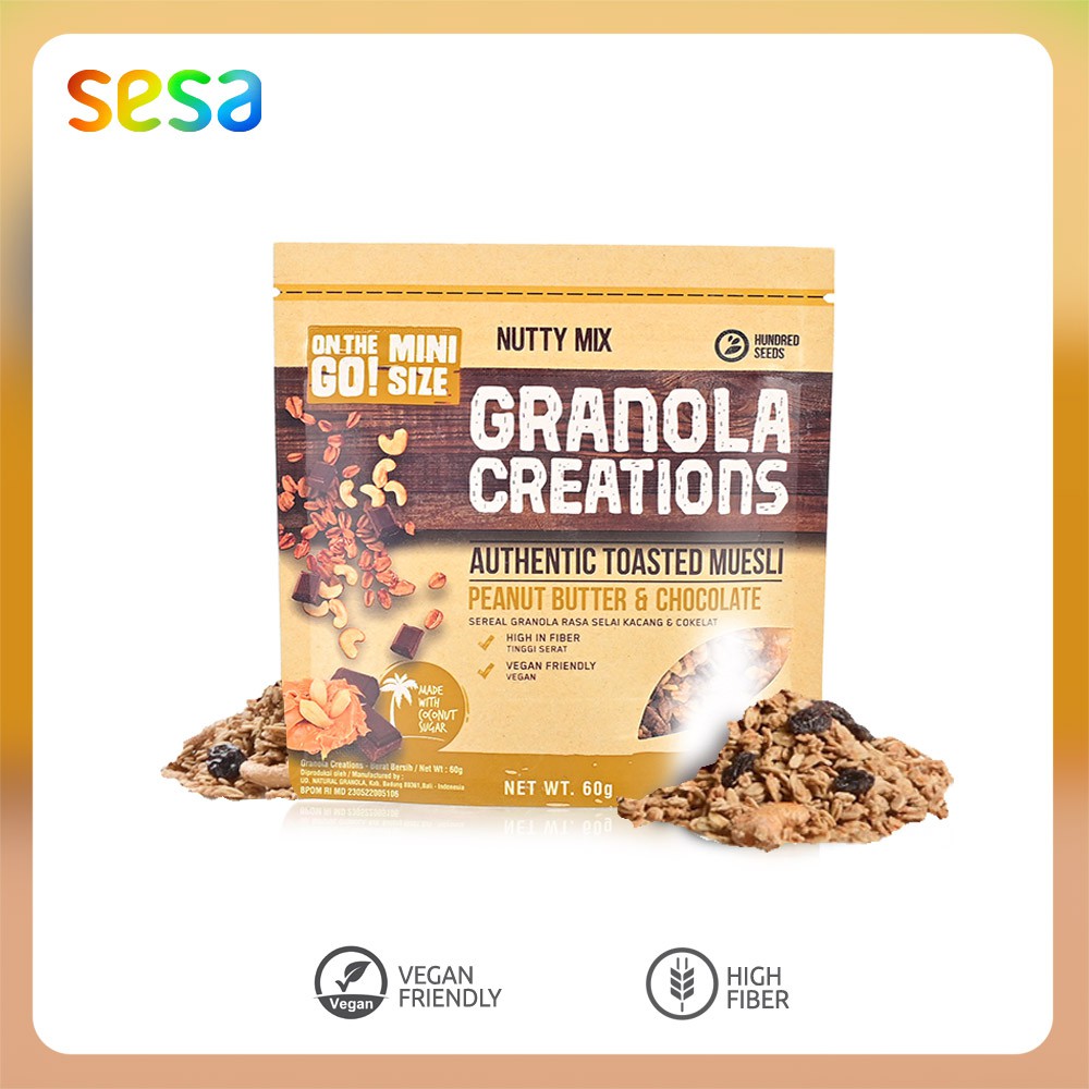 

Hundred Seeds - Granola Creations Peanut Butter & Chocolate 60 g