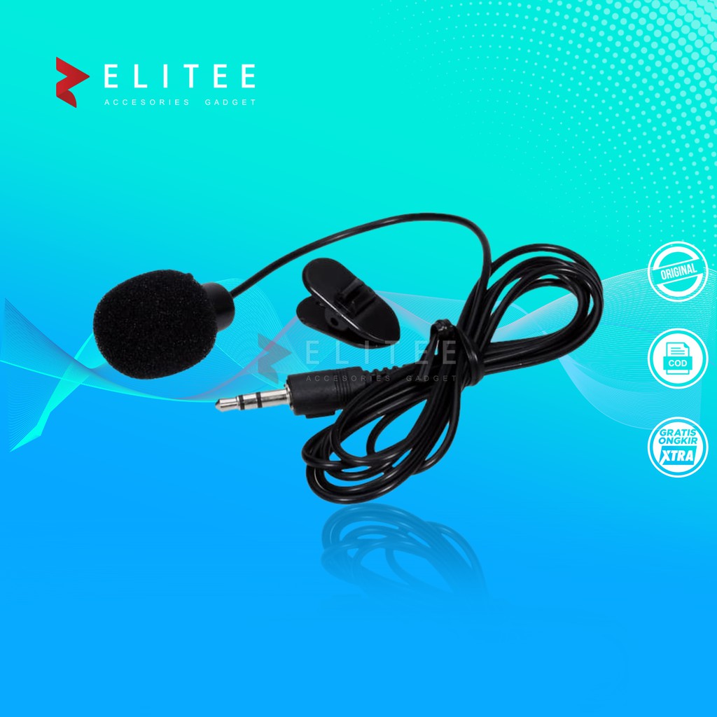 Mic Clip On 3.5mm / Audio Microphone Kabel Youtuber Mic Smule