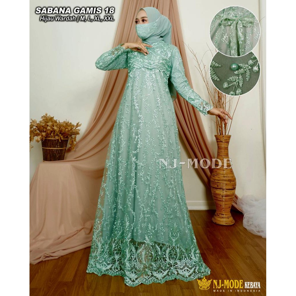 PROMO LONG GAMIS TULLE BORDIR / LONG GAMIS PESTA / LONG GAMIS FULL BORDIR