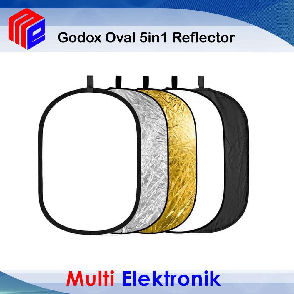 Reflektor Oval 5-In-1 Collapsible Reflector Oval Size 120x180Cm