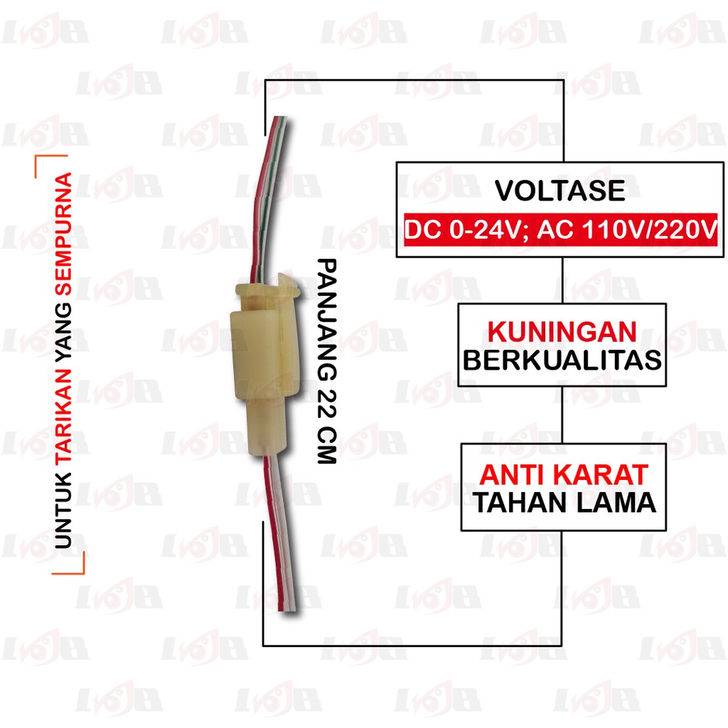 Connector Soket Skun Terminal Kabel Male Female 2P Konektor LED Cable AC50