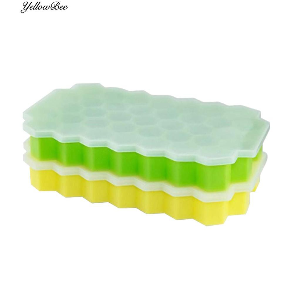 Cetakan Silikon Silicone Es Batu 37 cube Honey Combs Cetak Coklat bonus  penutup
