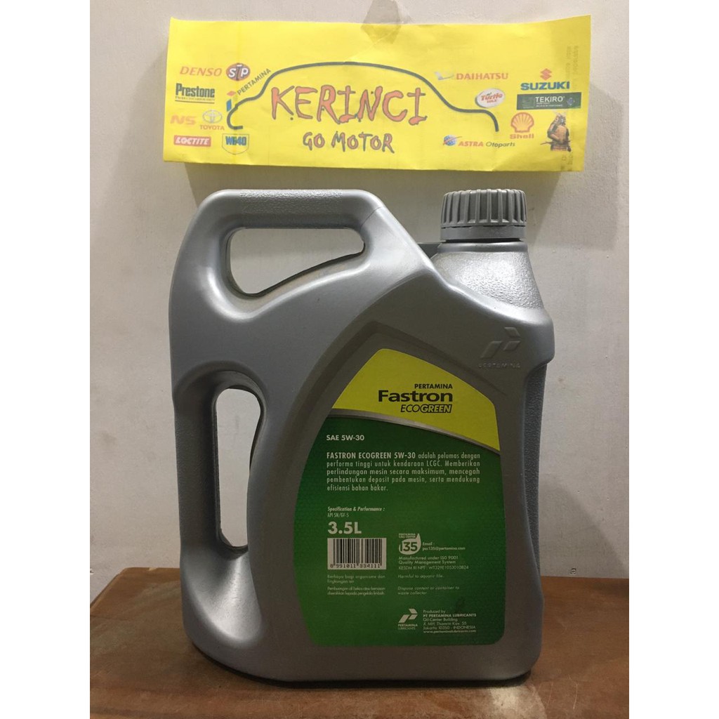 OLI FASTRON ECO GREEN 5W-3O 3.5L GALON PERTAMINA - OLI FASTRON ECO