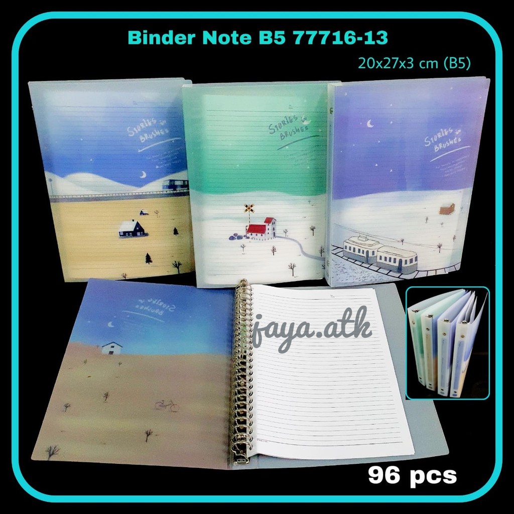 BINDER NOTE B5 26 RING MAP BINDER LOOSE LEAF BINDER BUKU BINDER LUCU PLASTIK