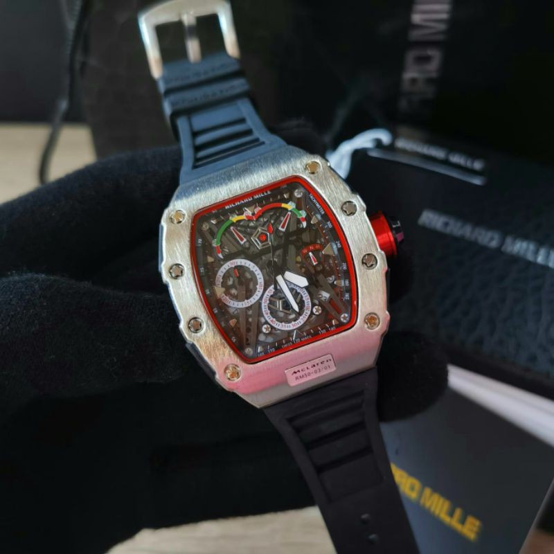 jam rm mile pria/jam pria Richardmile rubber crono aktif